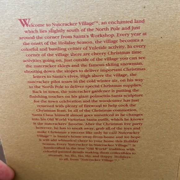 Rare! Vintage 1996 Old World Nutcracker Village  16" White & Gold Winter Santa - Picture 4 of 11